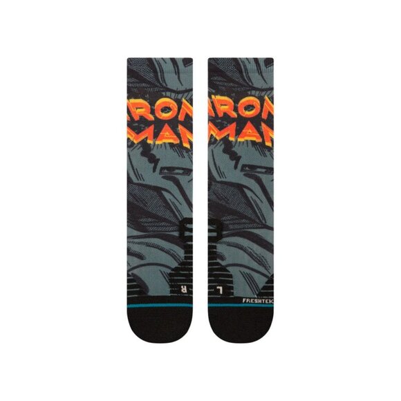 Stance x Marvel Iron Man Avengers Socks Grey Black A458D23IRO Large L Stark - Picture 2 of 2